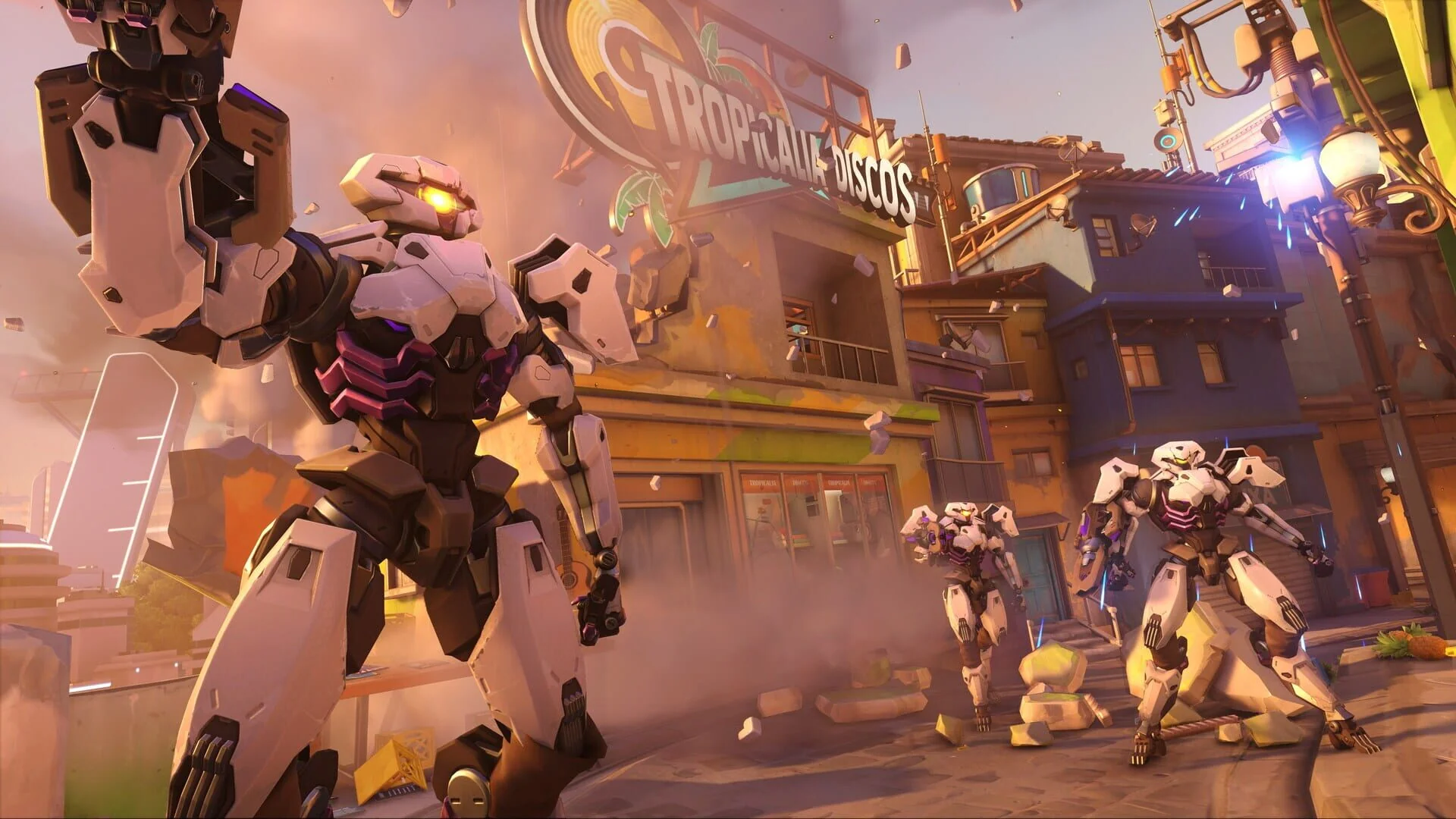 Capture d’écran d’un match Overwatch 2 Stadium avec Freja en action