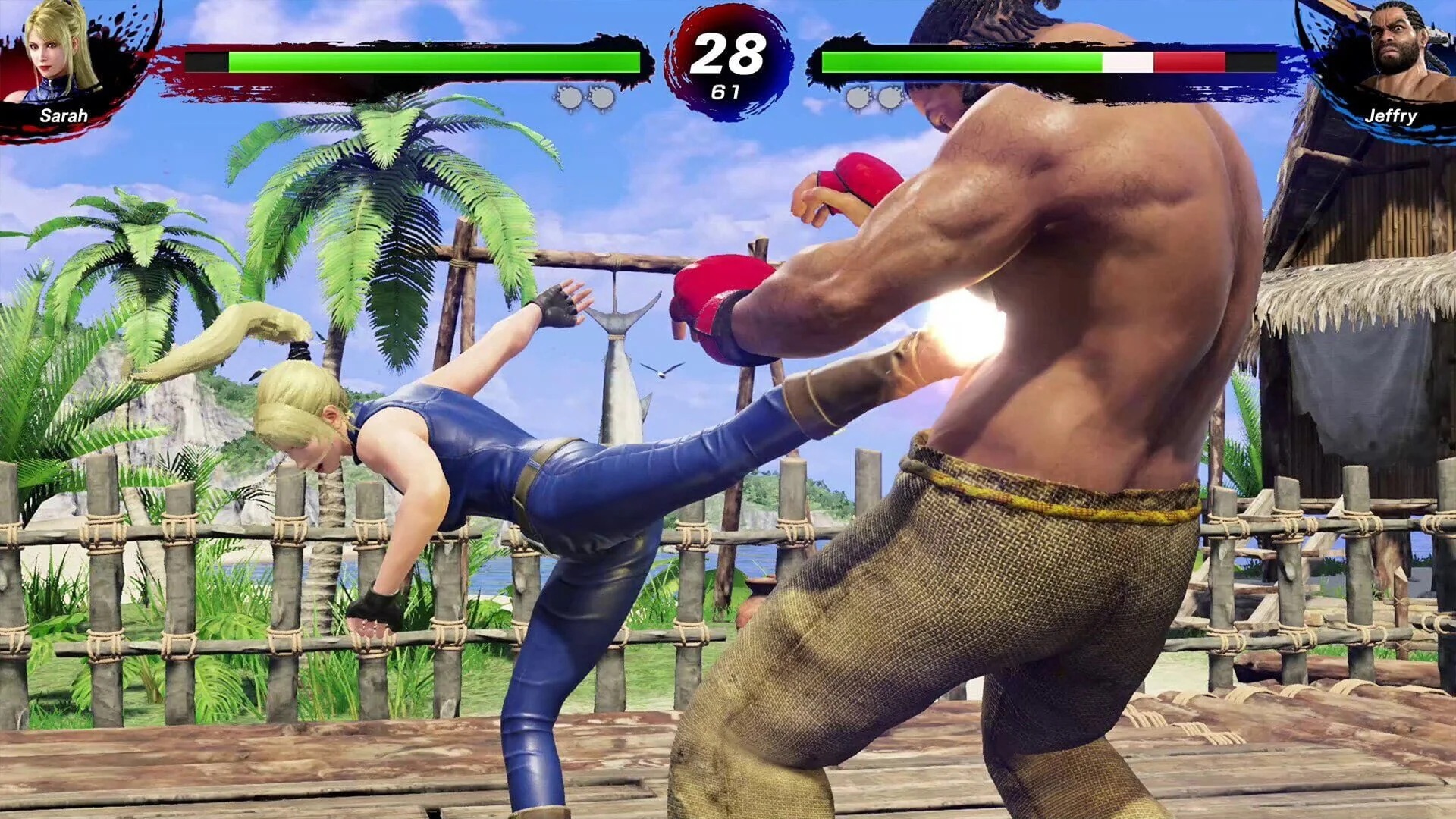 Séquence de fin d’un combat, soulignant la tension des matchs dans Virtua Fighter 5 R.E.V.O.