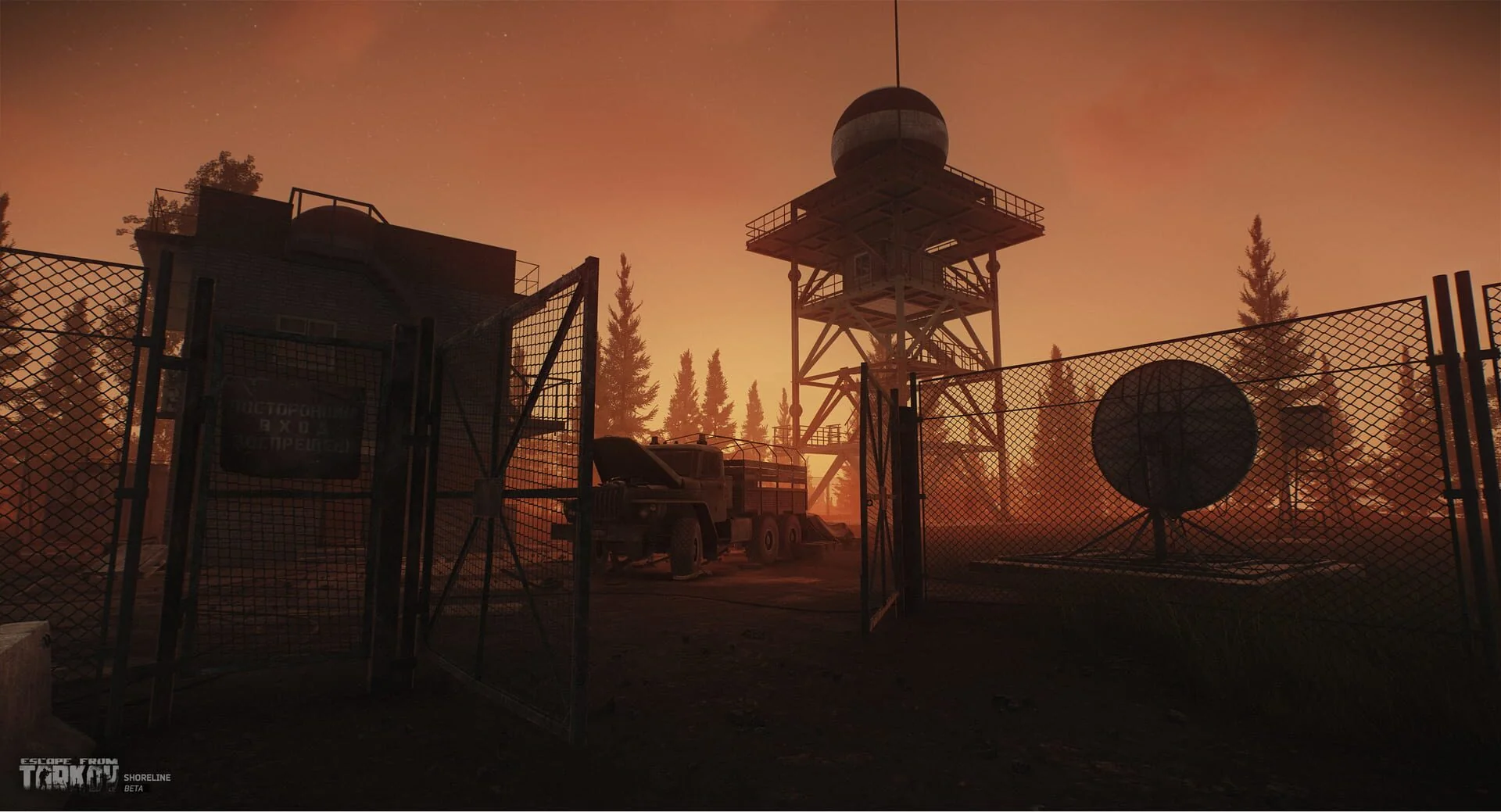 Environnement de nuit dans Escape From Tarkov avec menace imminente