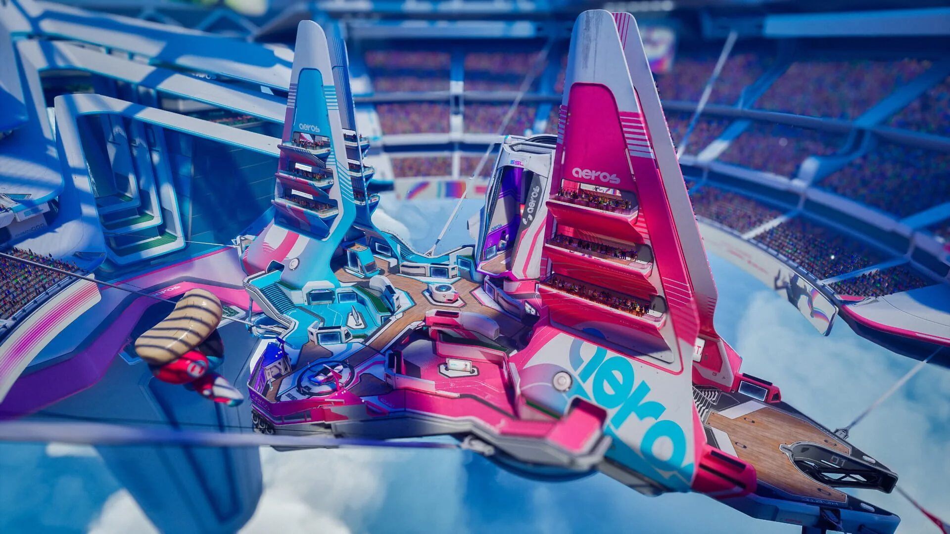 Session de jeu intense sur Splitgate 2 lors de la bêta ouverte