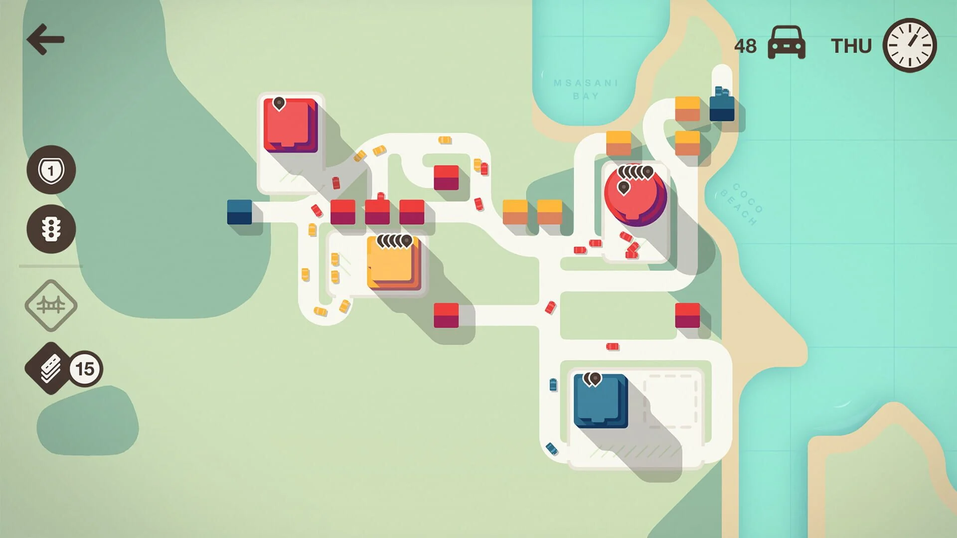 Screenshot from Mini Motorways