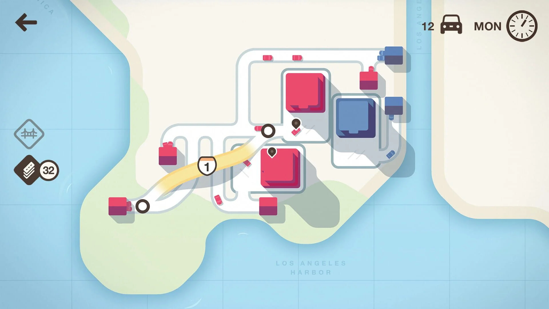 Screenshot from Mini Motorways