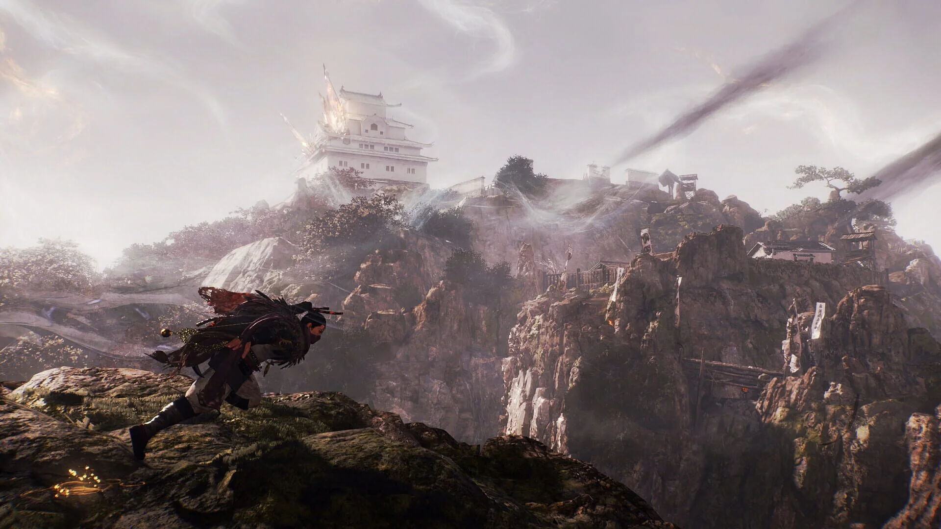 Combats avec effets spectaculaires dans Nioh 3