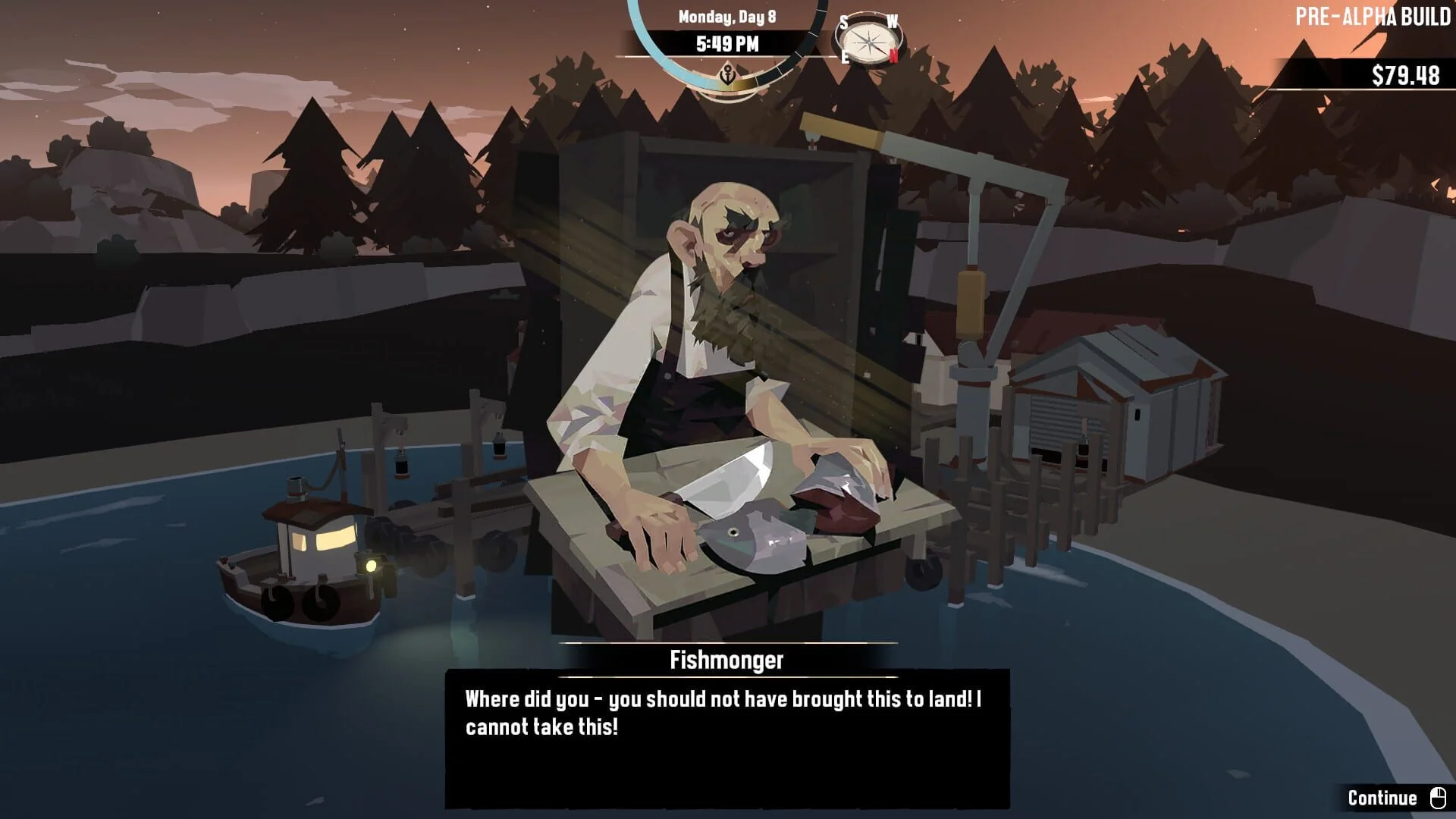 Screenshot from Dredge