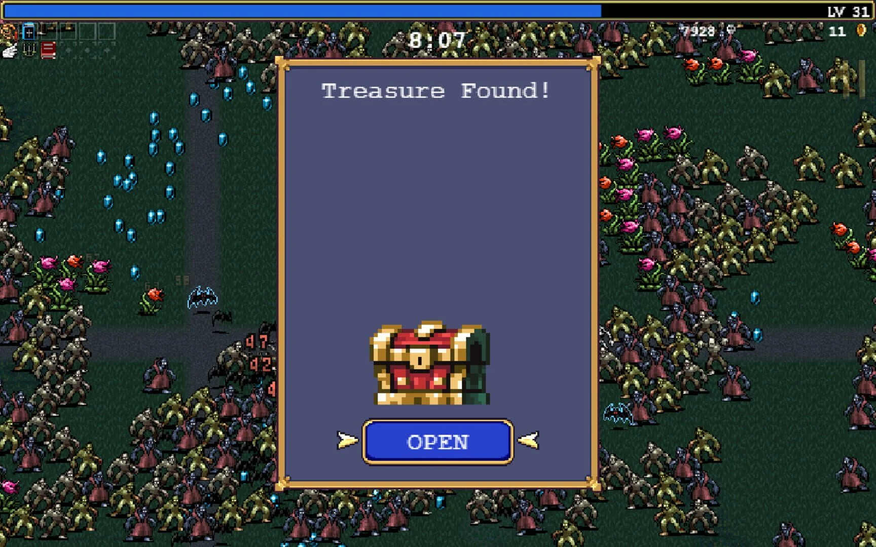 Screenshot from Vampire Survivors