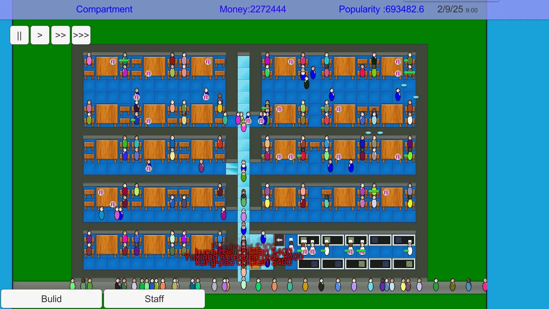 Screenshot from Restaurant Tycoon