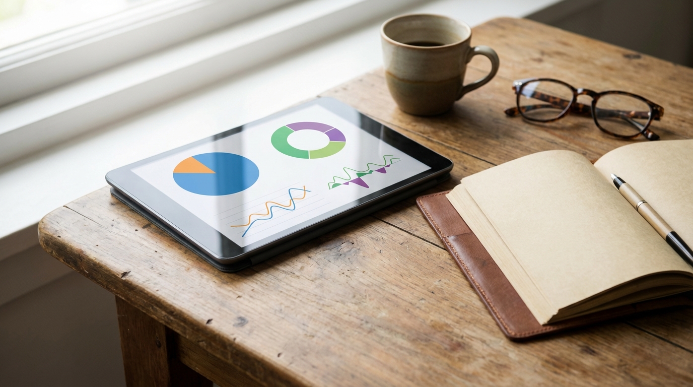 Close-up of a personal analytics dashboard used to track Inzoi's KPIs.