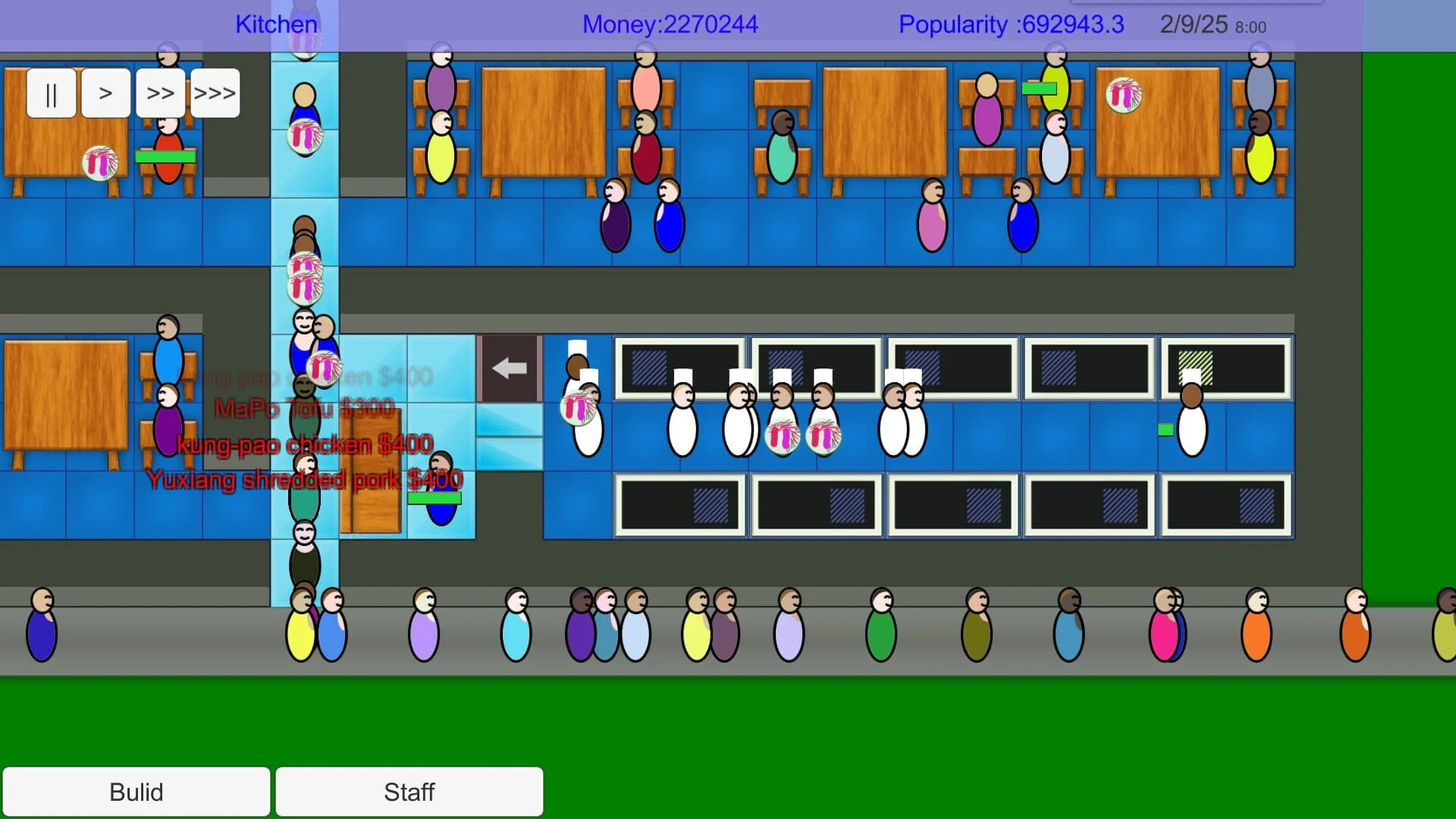Screenshot from Restaurant Tycoon