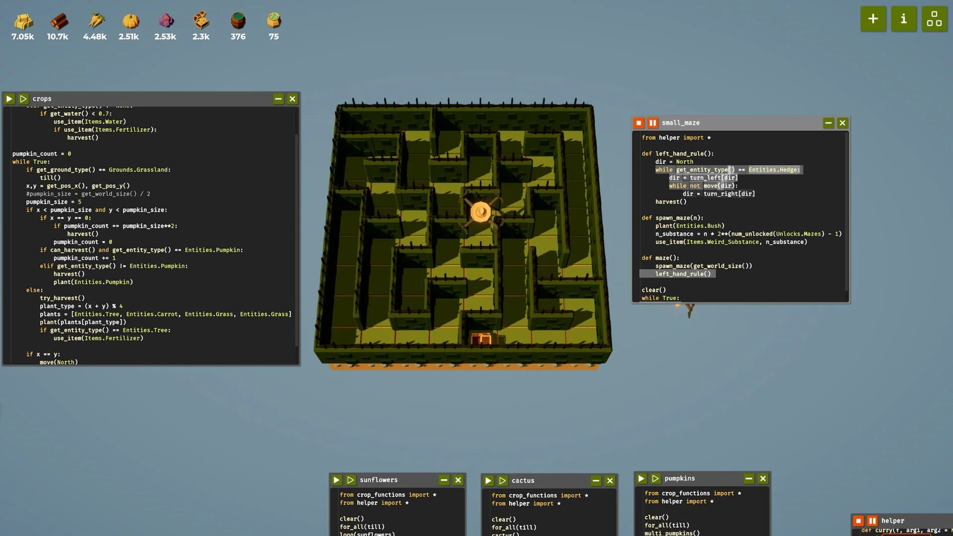 Screenshot from The Farmer Was Replaced