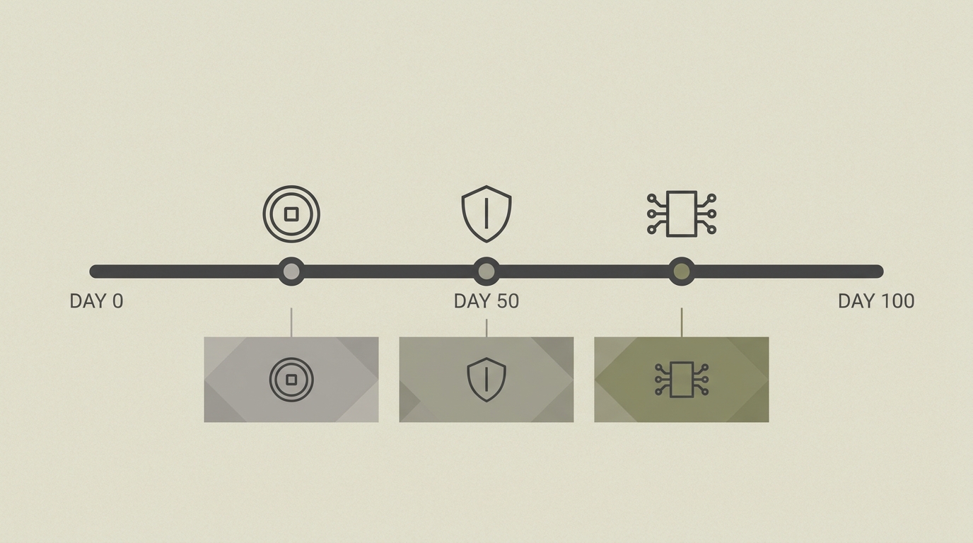 100-day reset roadmap (conceptual)