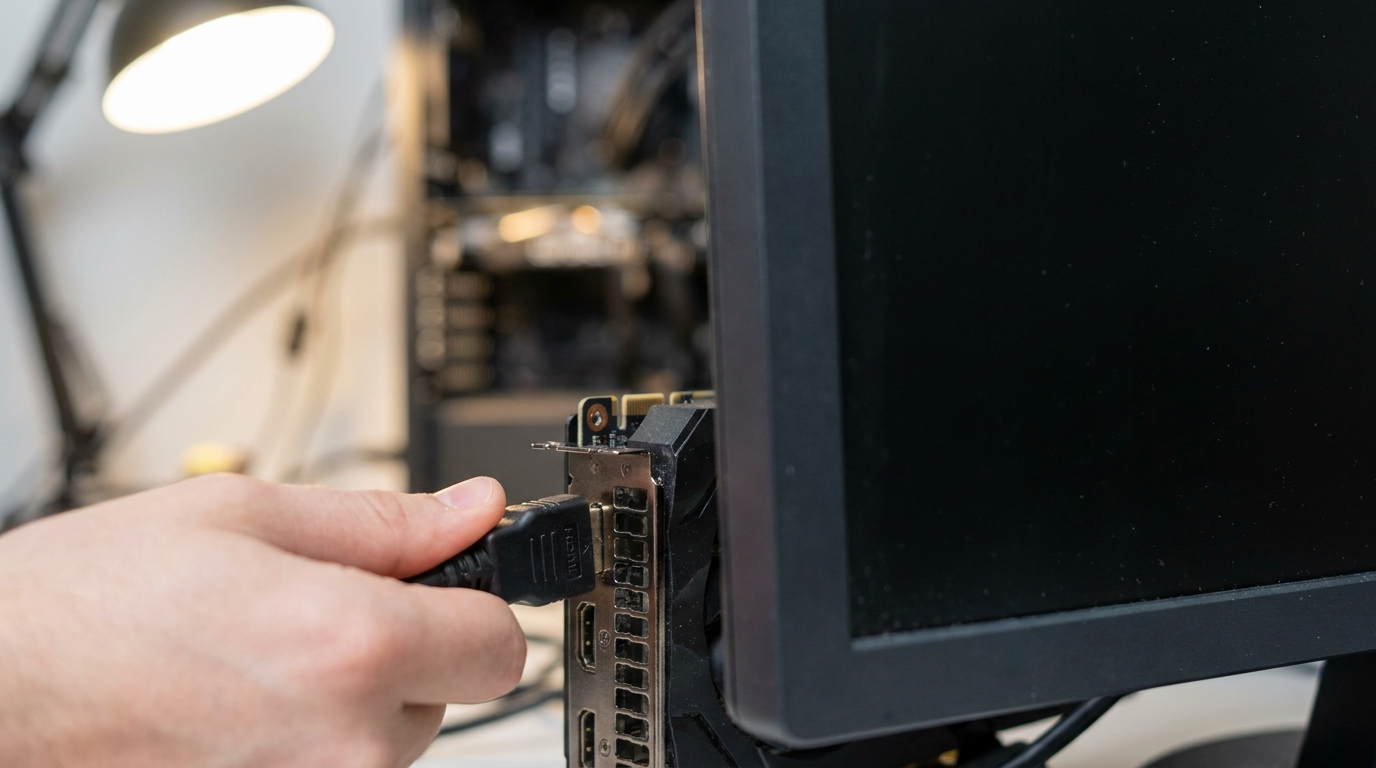 Vérification des connexions vidéo comme cause d’écran noir