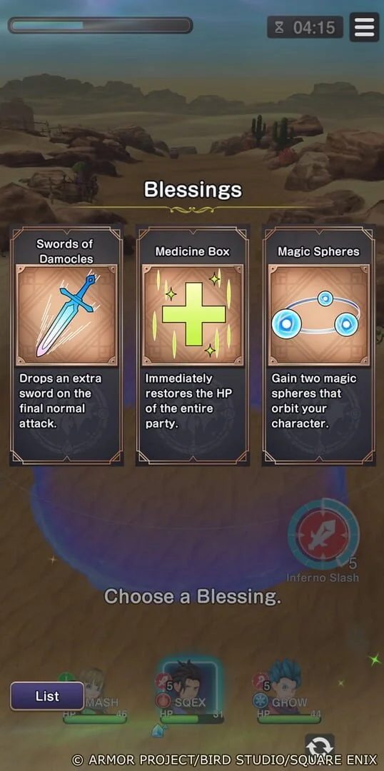 Screenshot from Dragon Quest Smash/Grow