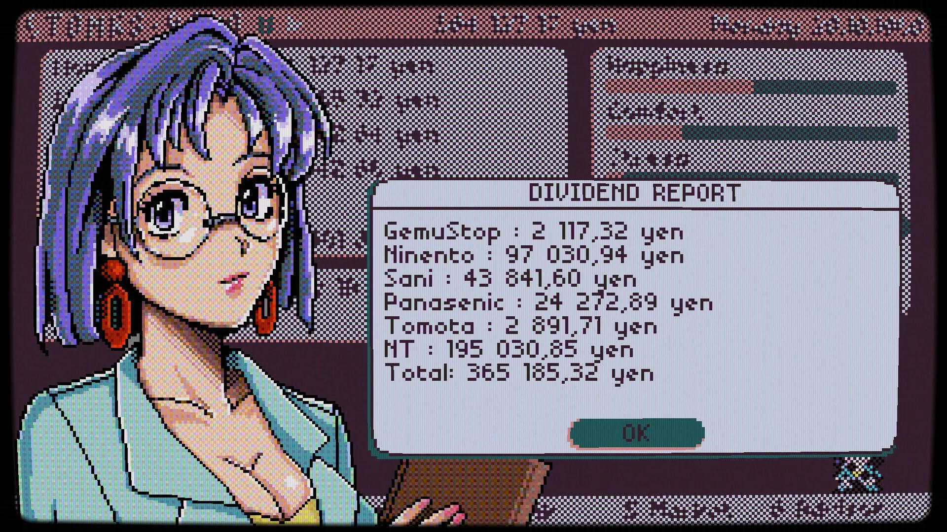 Screenshot from Stonks-9800: Stock Market Simulator