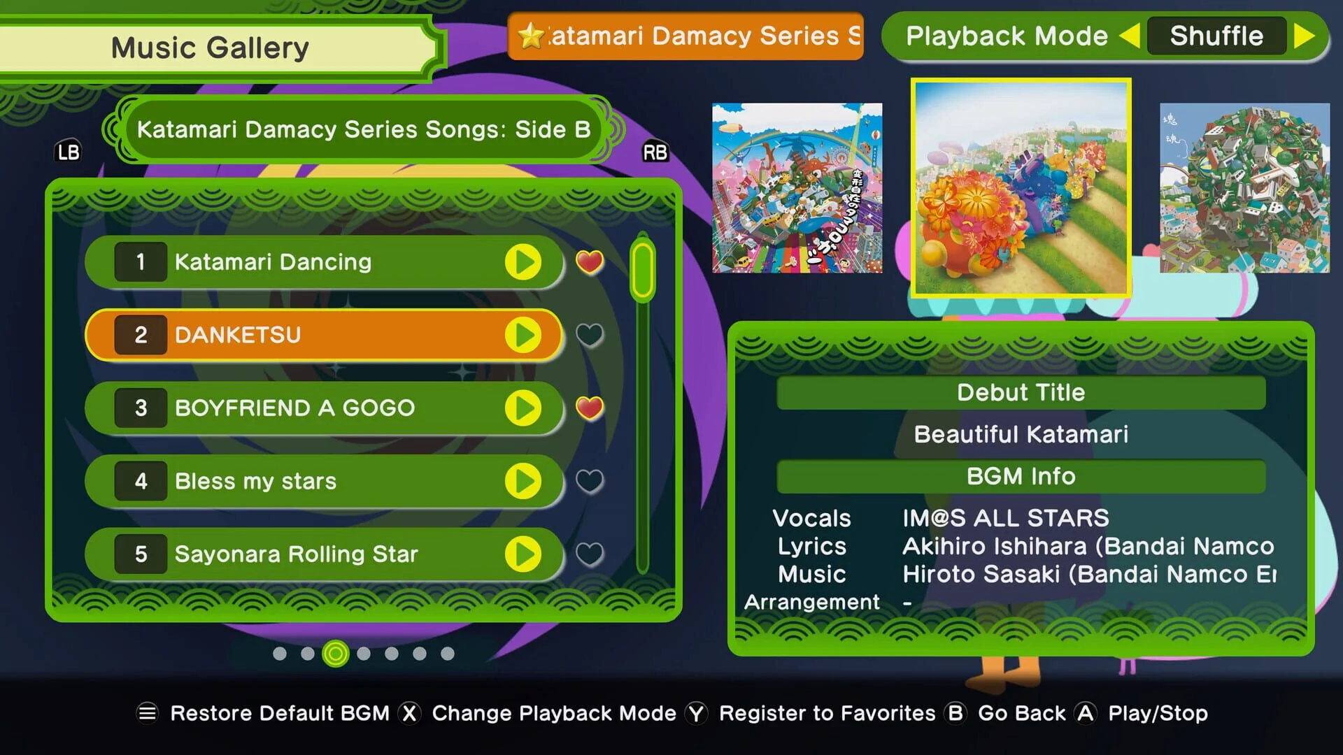 Screenshot from Once Upon a Katamari: Katamari Damacy Series Songs - Side B